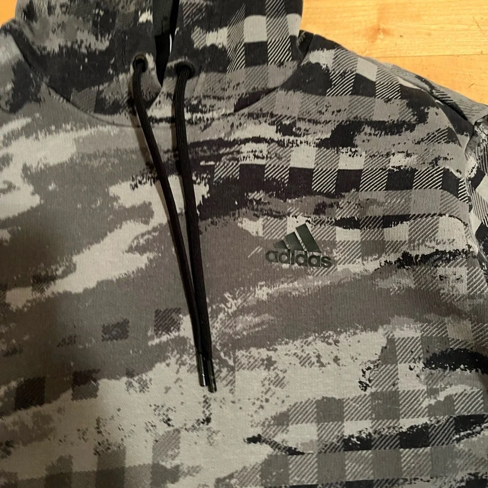 Adidas - Grey/Black Hoodie - Picture 3 of 4